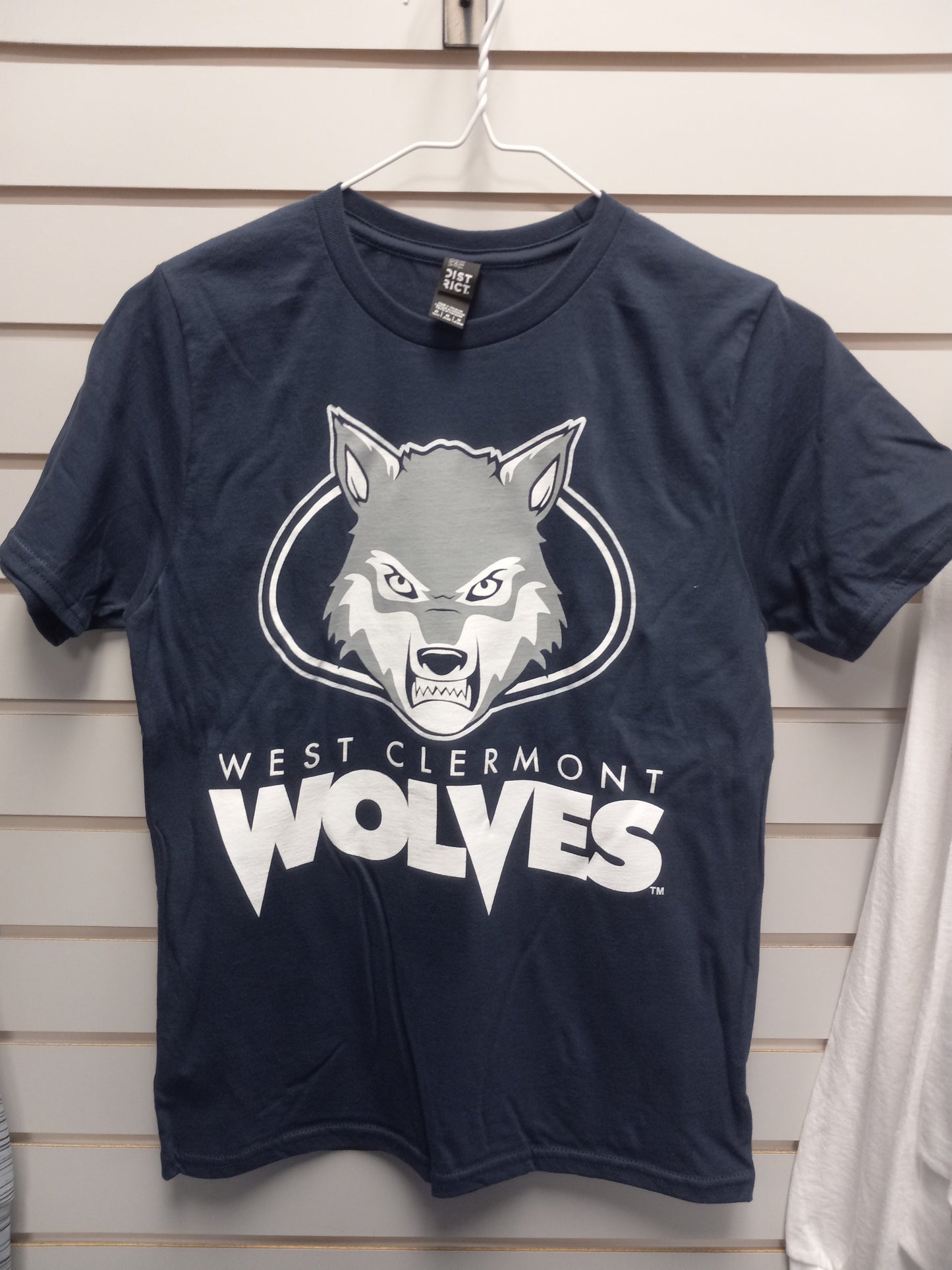 Youth Short Sleeve Navy Wolf Head