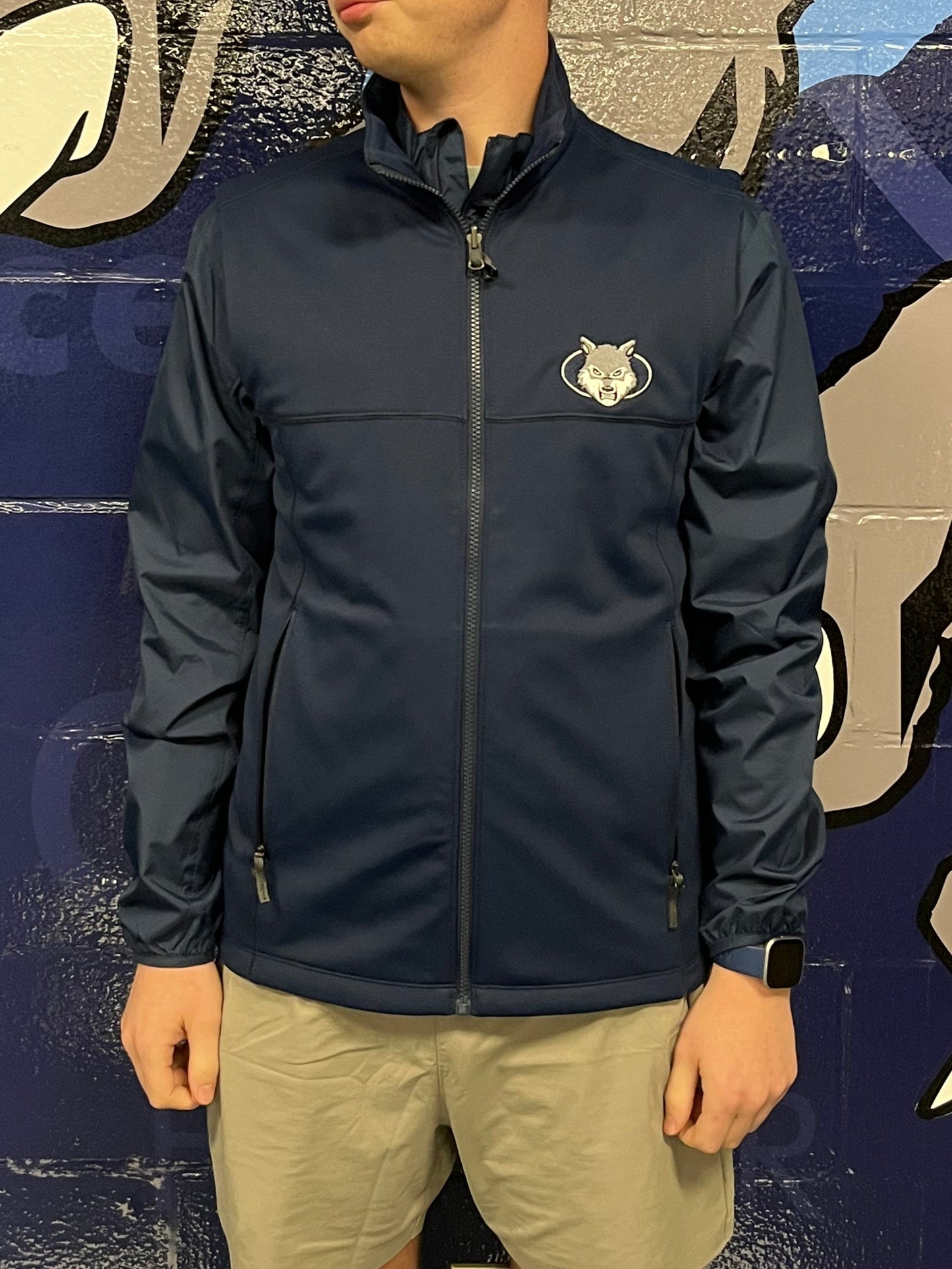 Vest - Navy Wolf Head