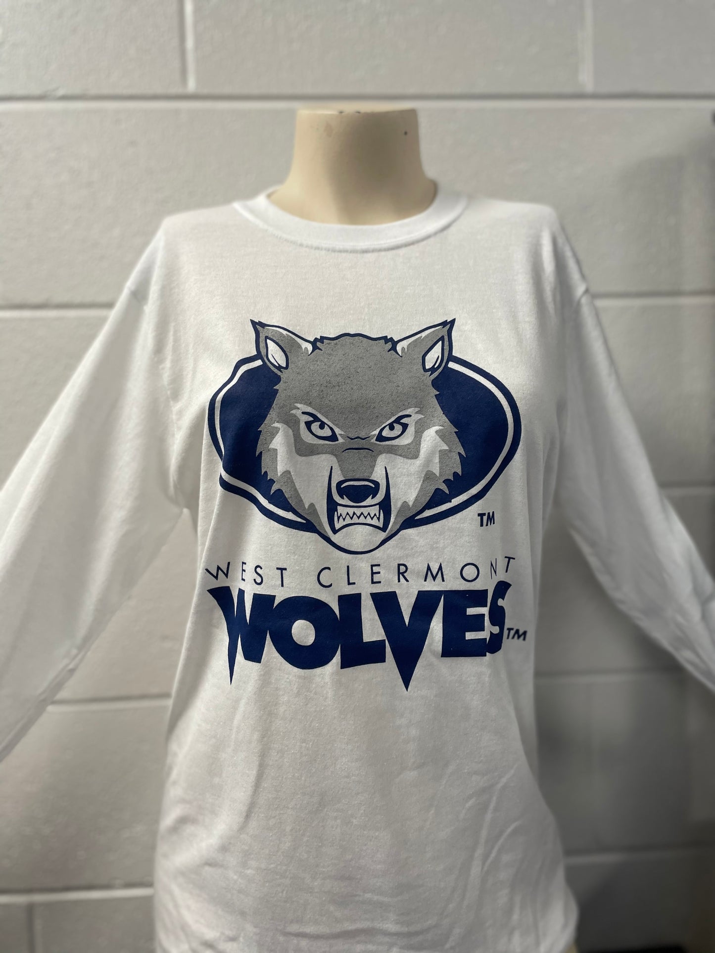 Long Sleeve - Wolf Head - White