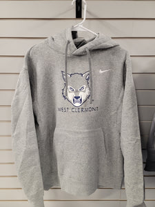 Hooded Sweatshirt Wolf Head WC - Grey