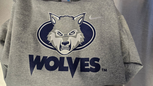 Hooded Sweatshirt - wolf head