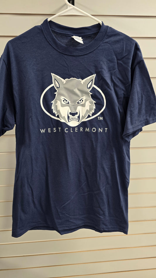 Short Sleeve - Wolf Head - Navy