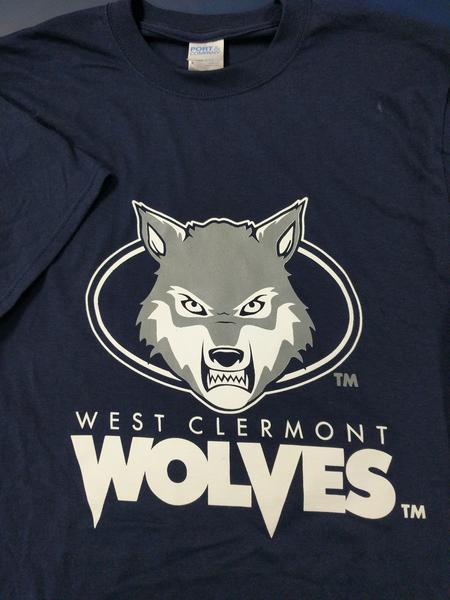 Short Sleeve - Wolf Head - Navy