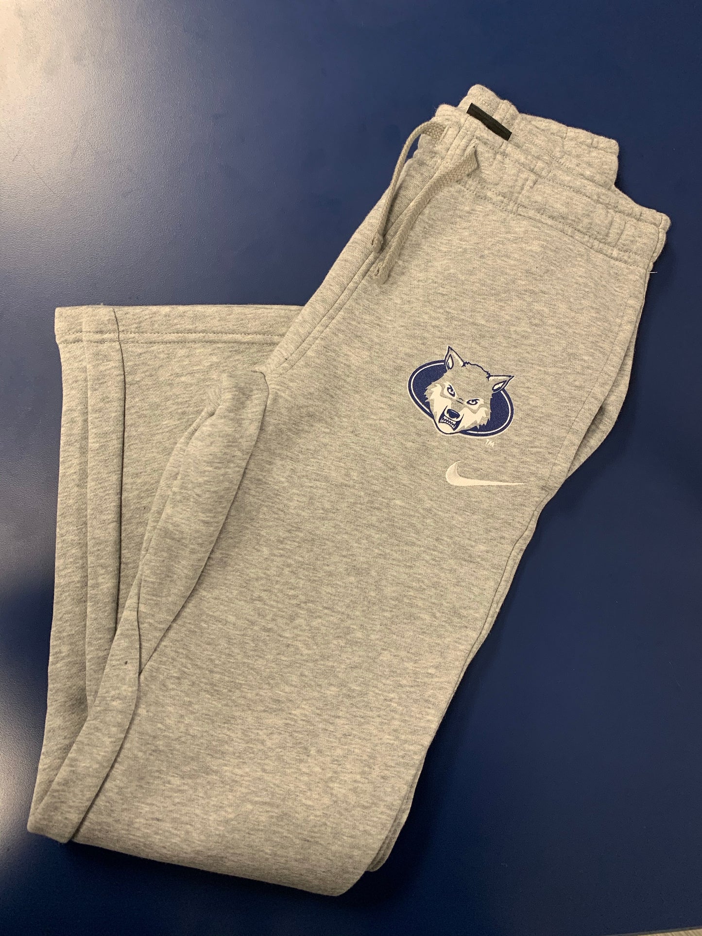 Youth Sweatpants - Nike Wolf Head - Light Grey