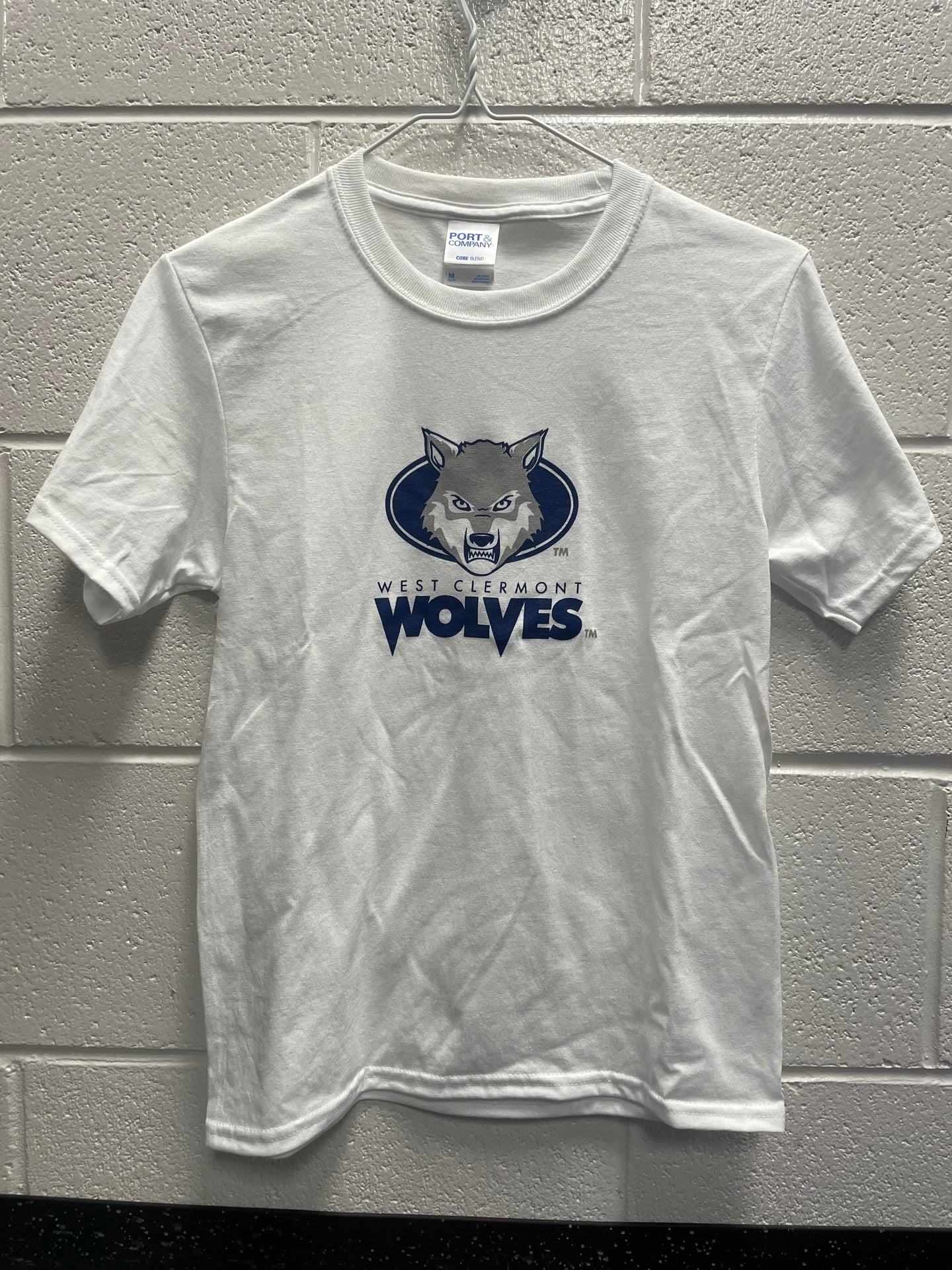 Youth Short Sleeve - Wolf Head - White