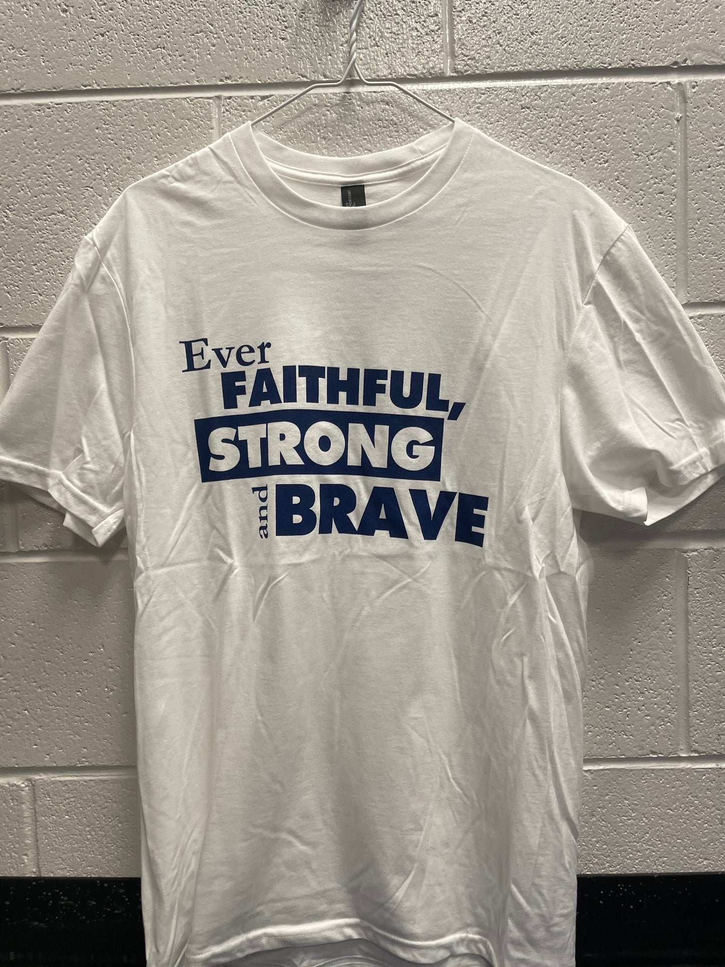Short Sleeve - Strong and Brave - White