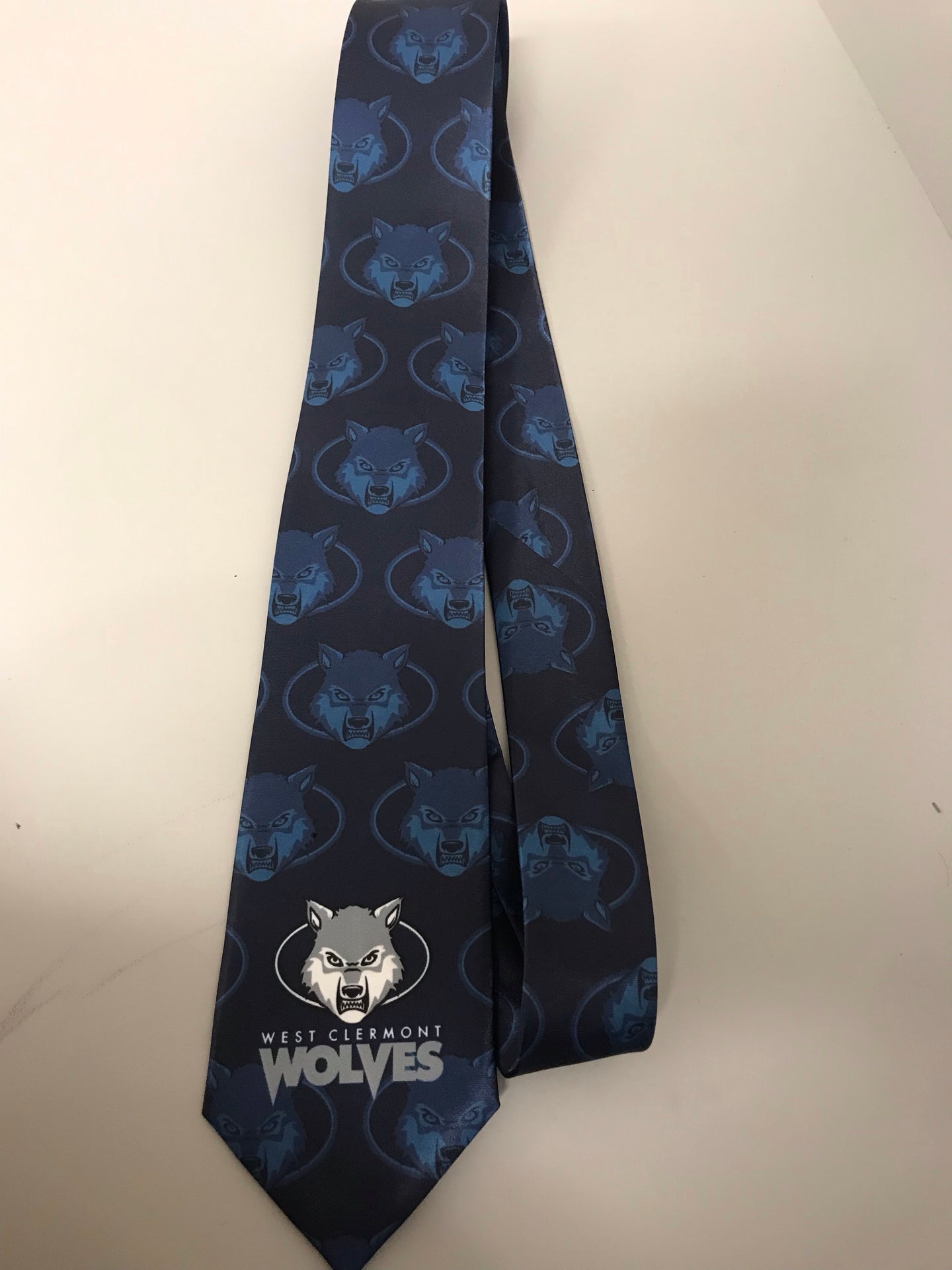 Tie - Wolf Head - Navy